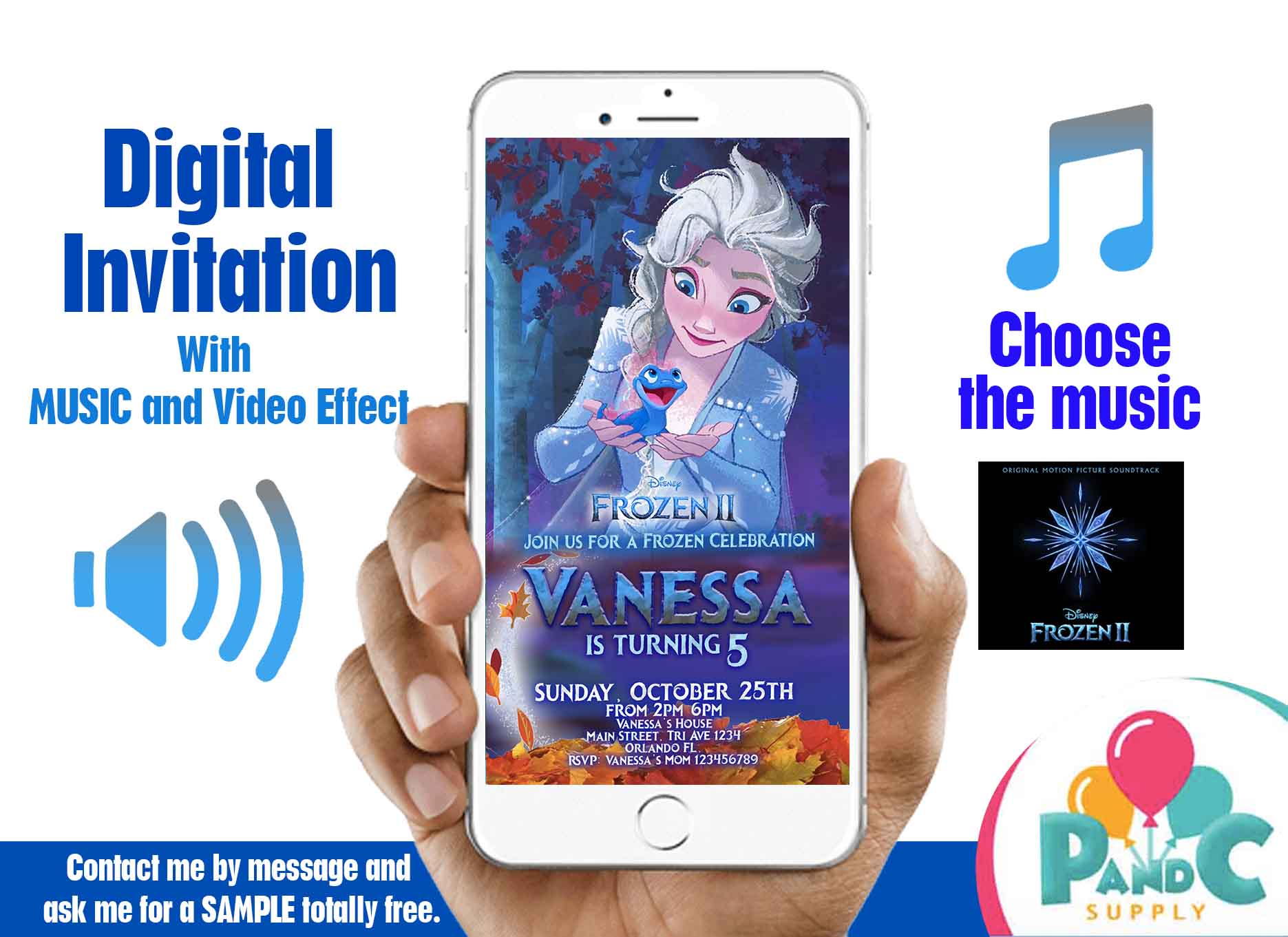digital invitation Frozen 2 birthday party 3