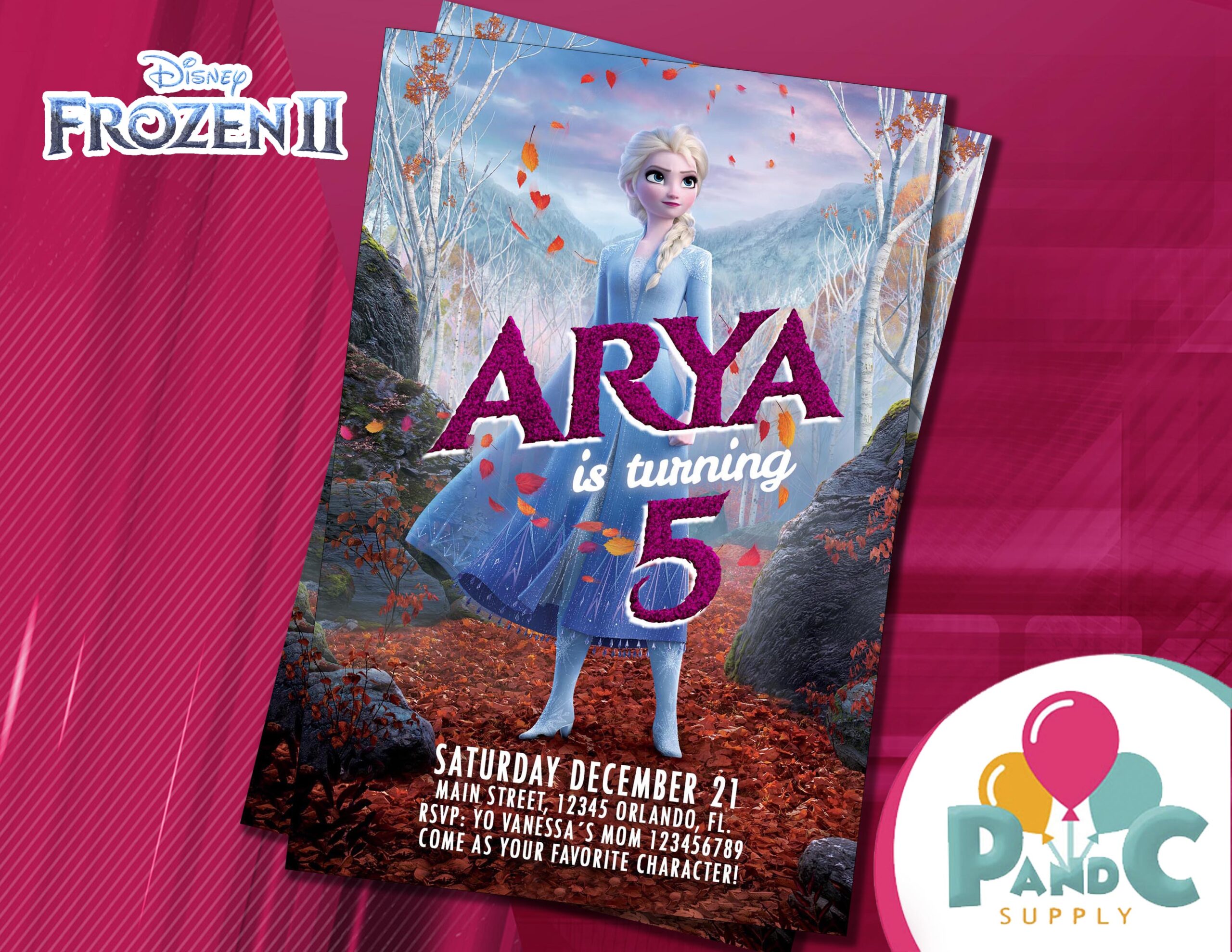 frozen 2 invitation birthday party 10