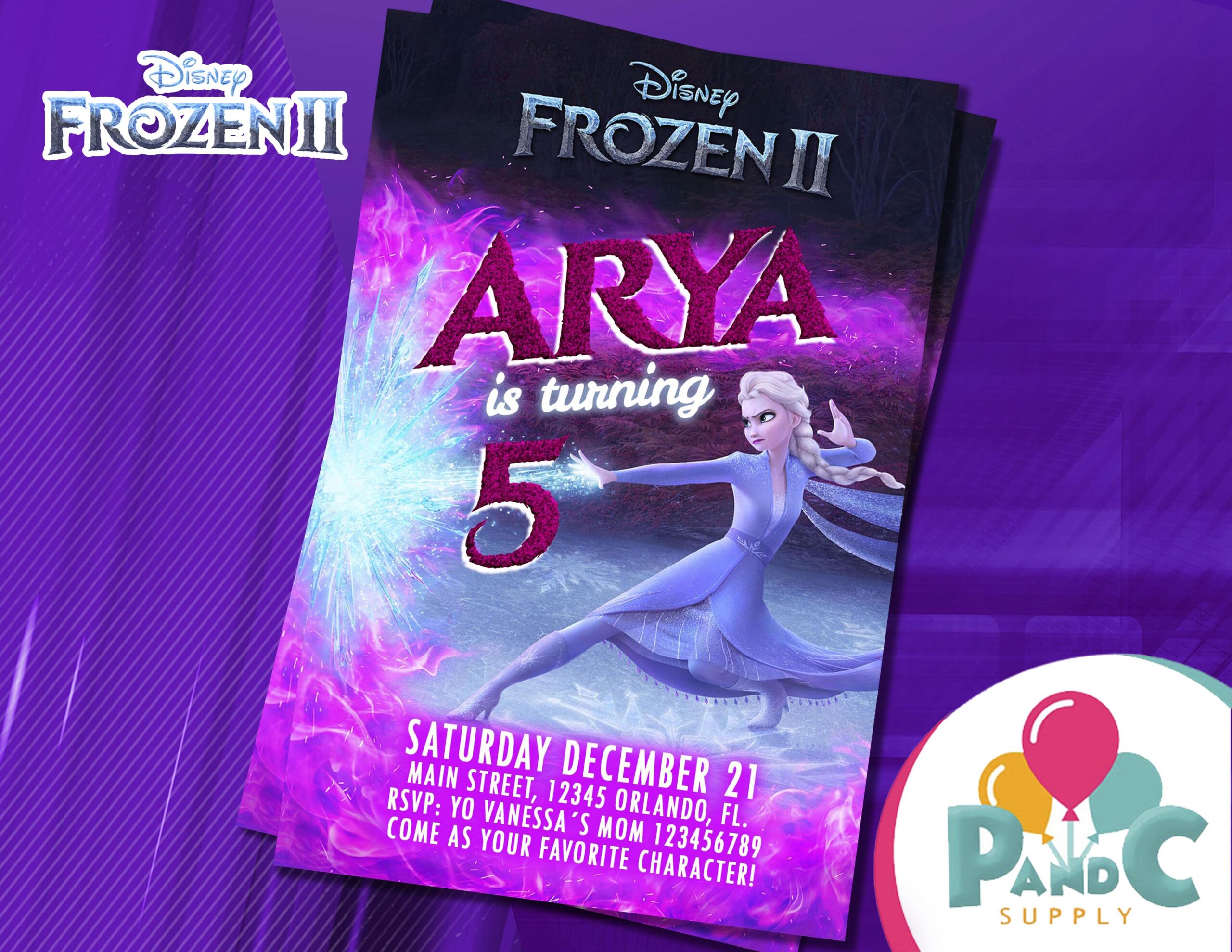 frozen 2 invitation birthday party 12