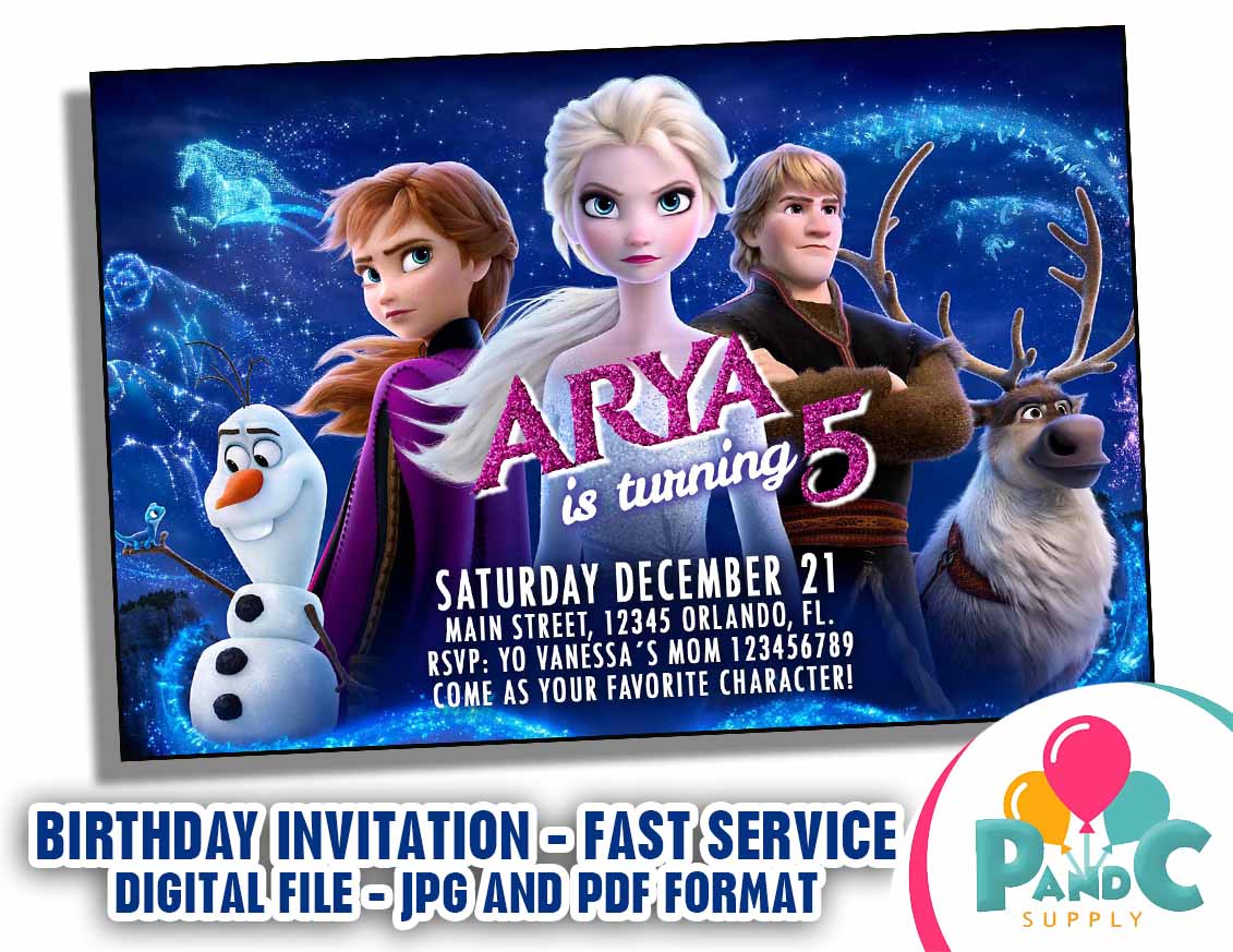 frozen 2 invitation birthday party 8
