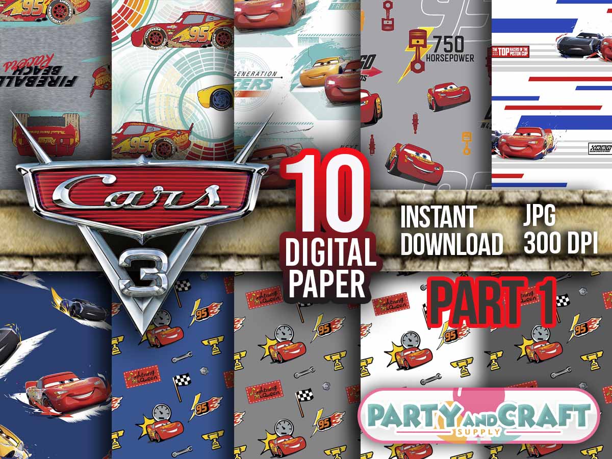 Disney-cars-3-digital-paper-for-scrapbook-part-1