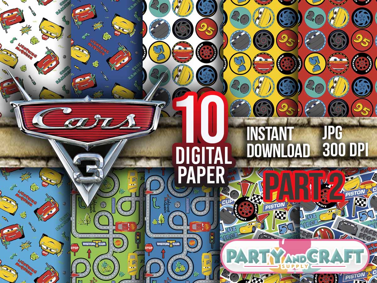 Disney-cars-3-digital-paper-for-scrapbook-part-2