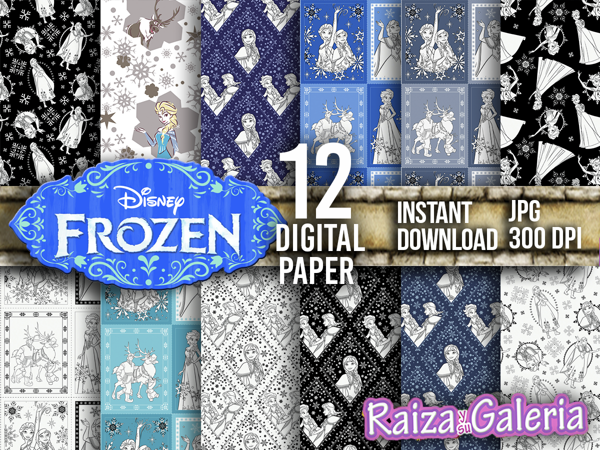 Disney-Frozen-digital-paper-for-scrapbook