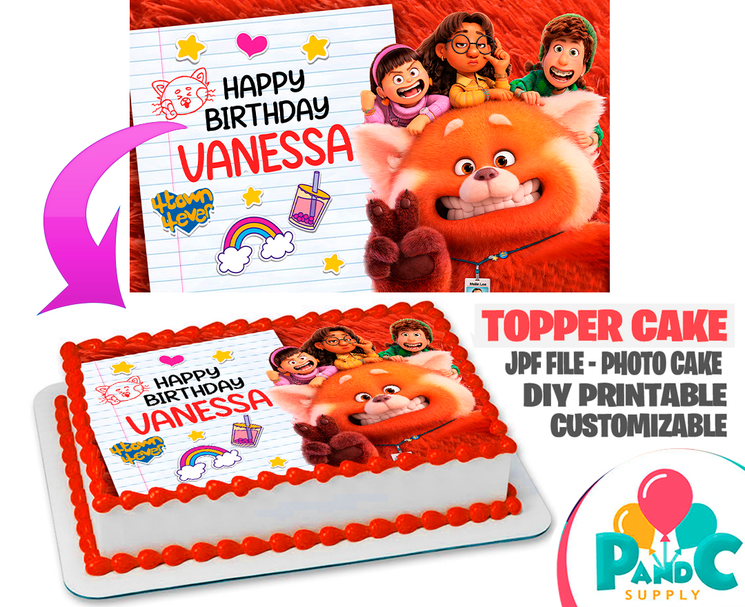 disney-pixar-turning-red-topper-cake-birthday-party-2
