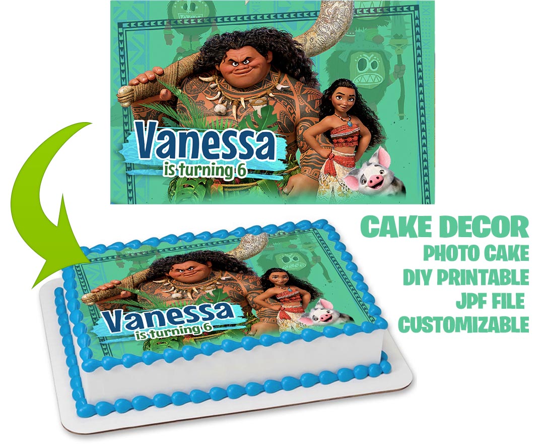 moana topper cake birthday party and craft supplies