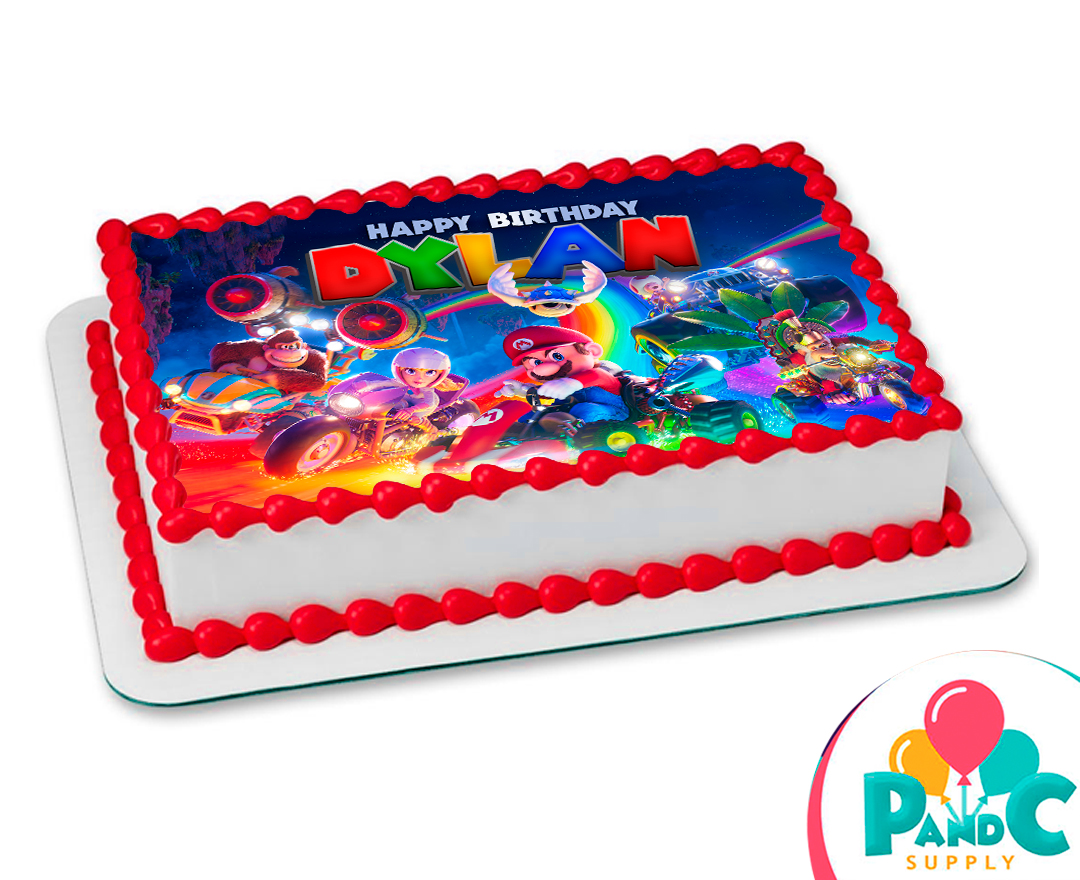 Printable Mario Bros Movie Topper Cake Birthday party