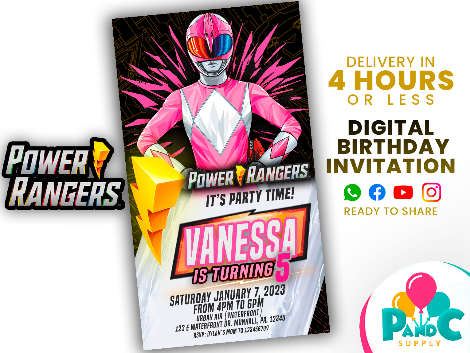 Power-rangers-Pink-Ranger-invitation-birthday-party