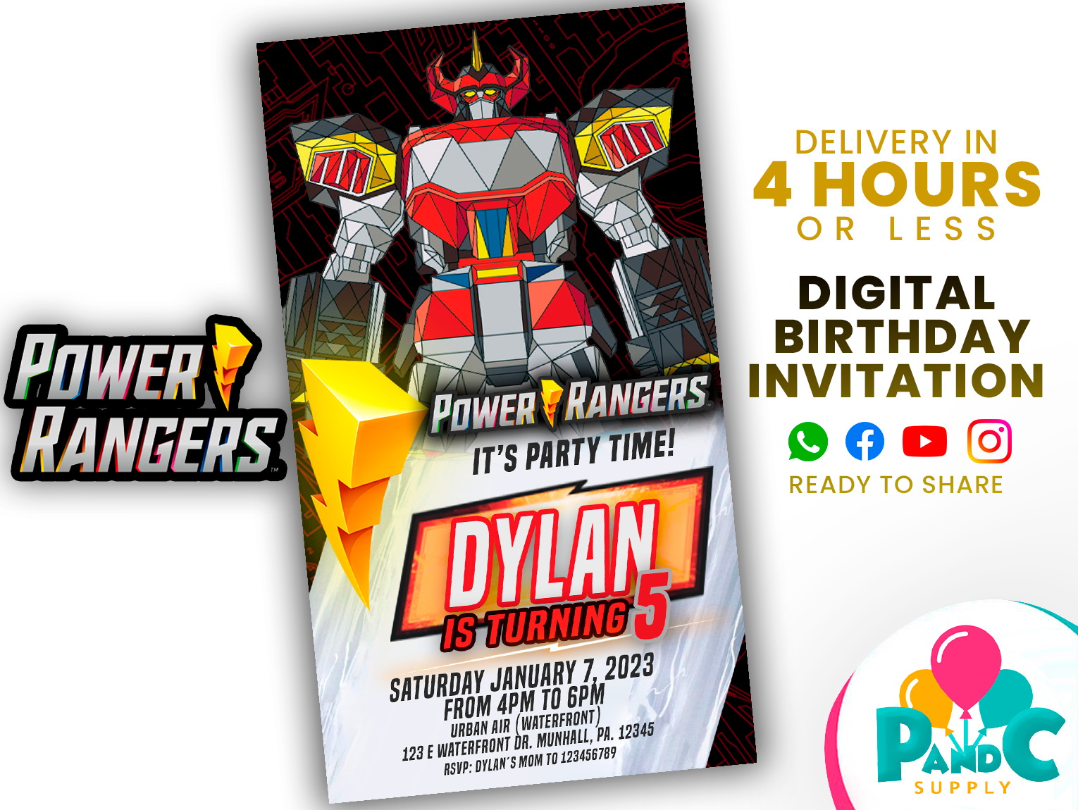 Power-rangers-zord-invitation-birthday-party-1