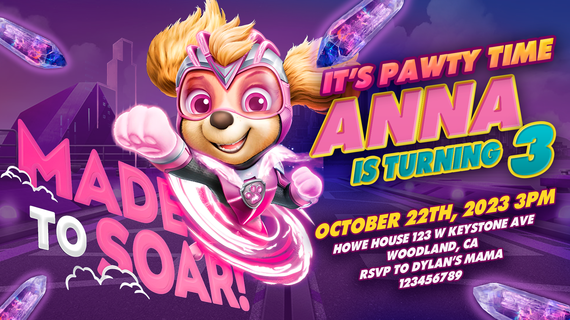 paw-patrol-the-mighty-movie-2023-invitation-birthday-party-skye-1