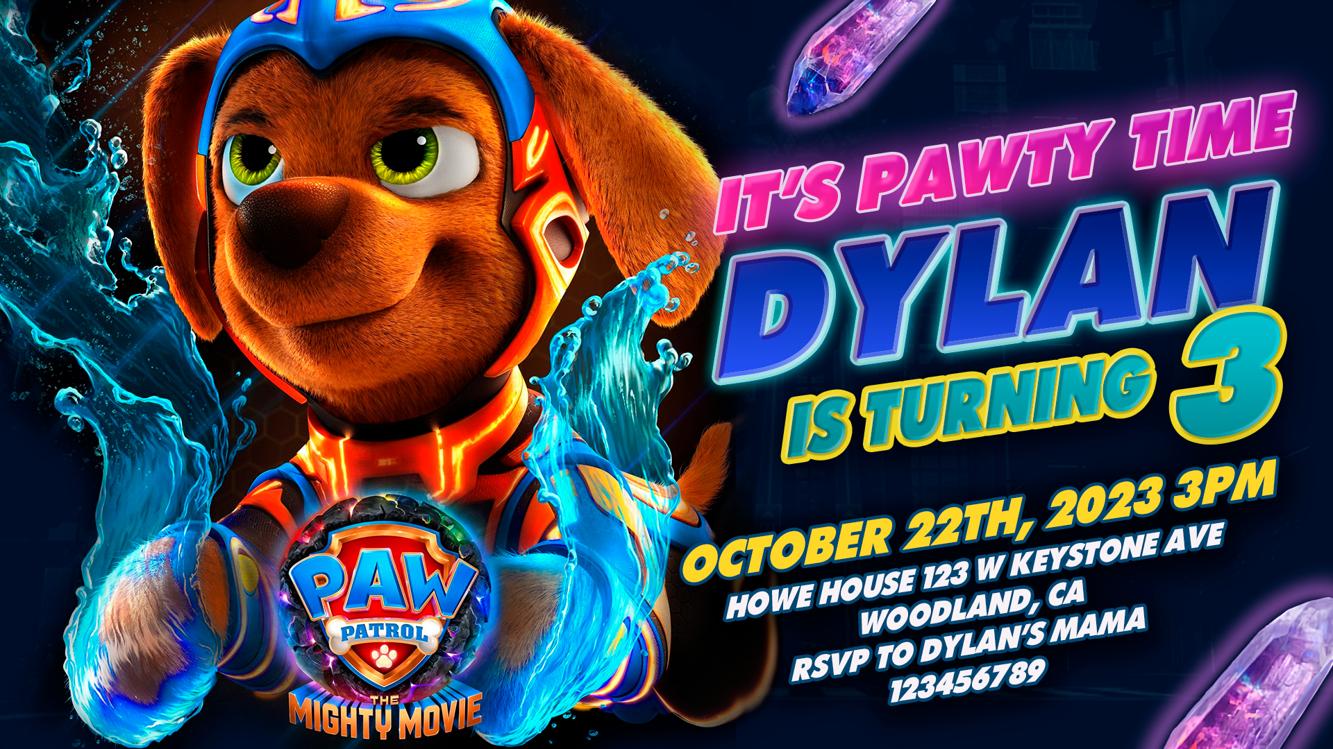 paw-patrol-the-mighty-movie-2023-invitation-birthday-party-zuma