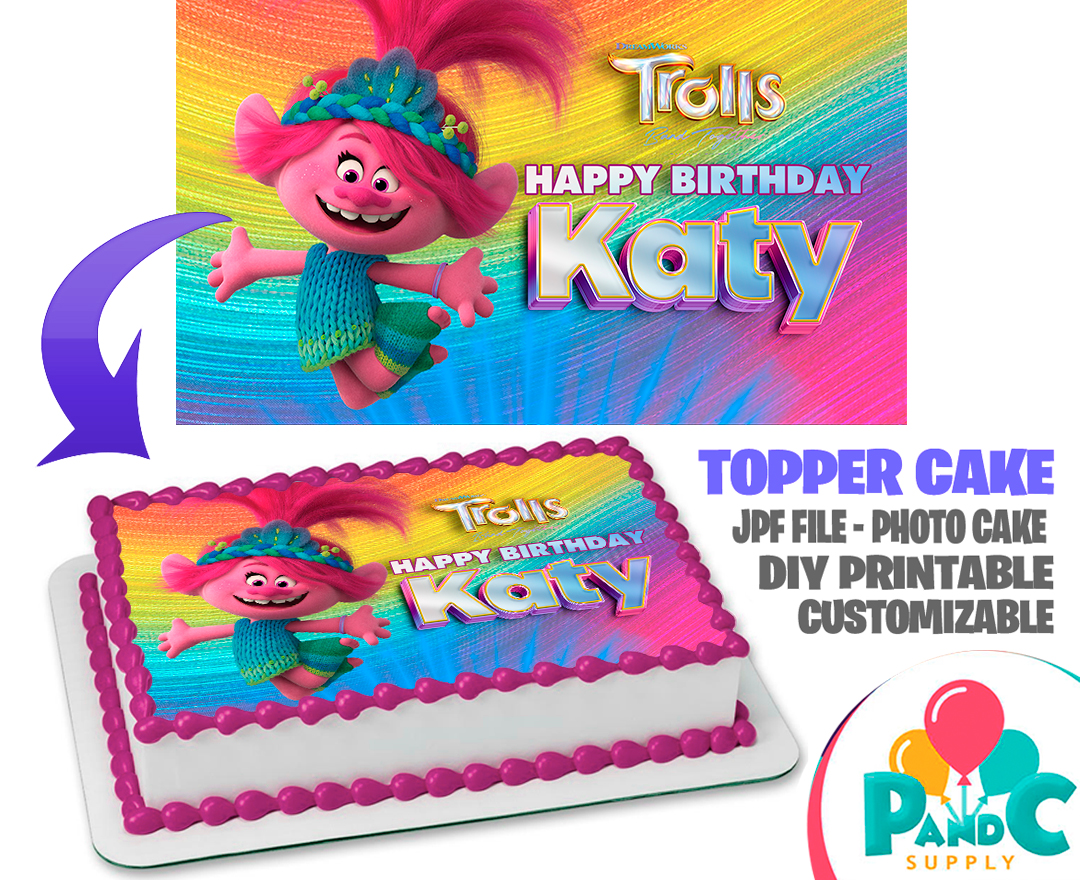 Trolls-band-together-topper-cake-birthday-party-3